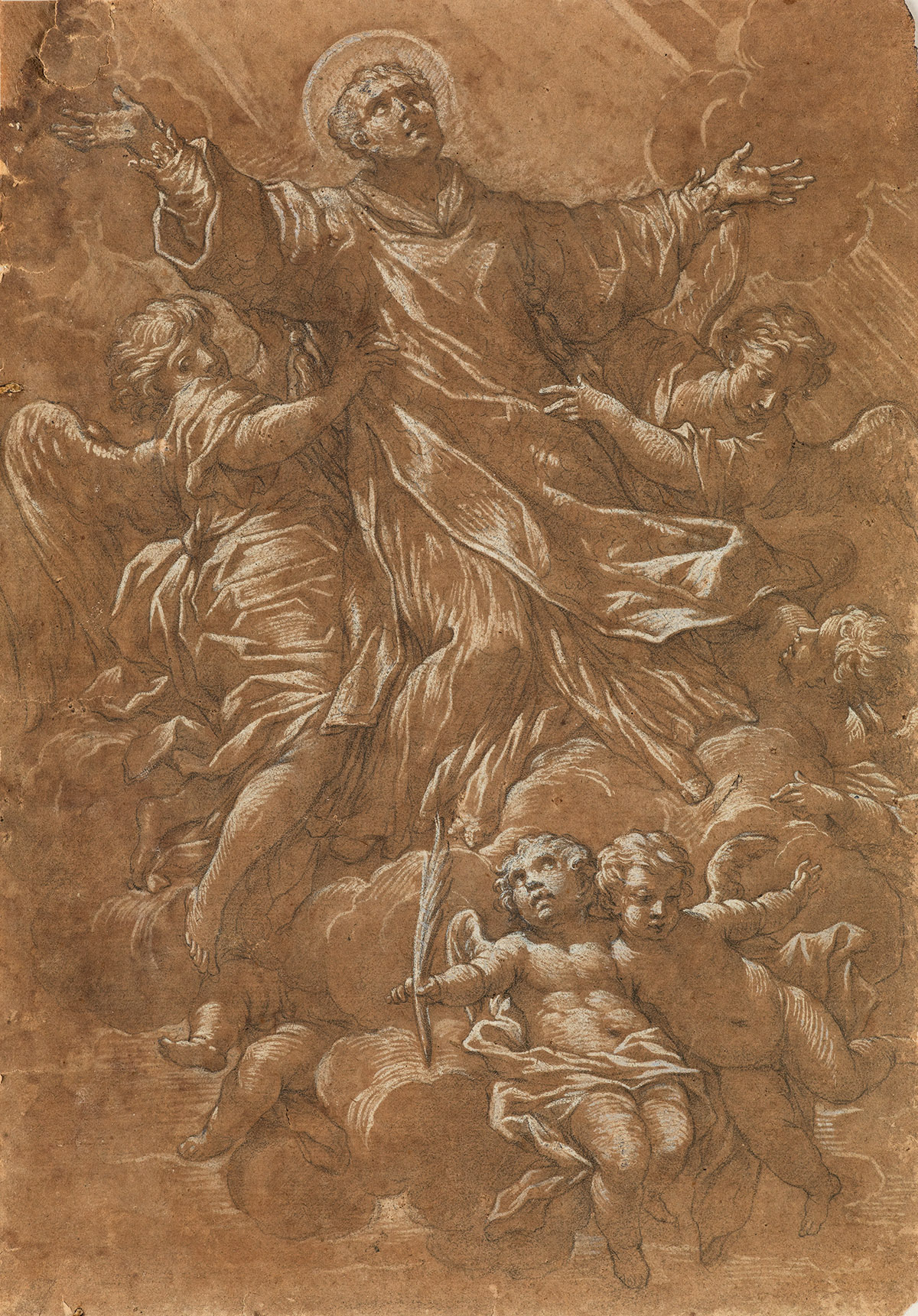 ANDREA VACCARO (Naples 1600-1670 Naples) The Apotheosis of a Saint.